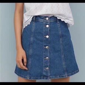 Button Up Jean Skirt